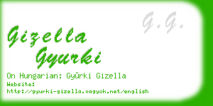 gizella gyurki business card